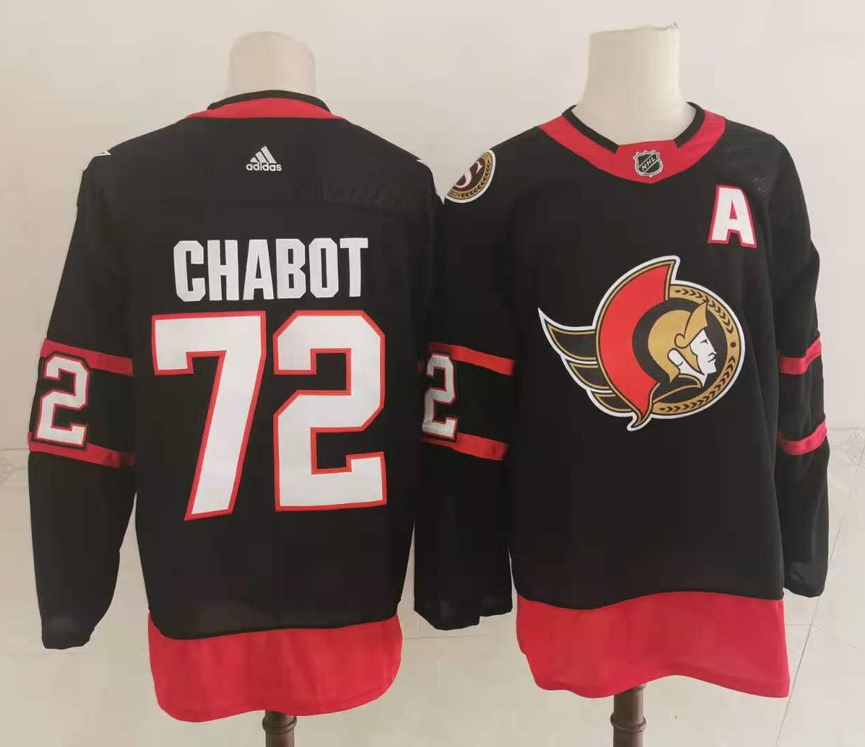 Ottawa Senators #72 Thomas Chabot Men Adidas 2020 Stitched black NHL Jersey